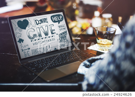 Give Charity Donation Graphic Concept 24924626