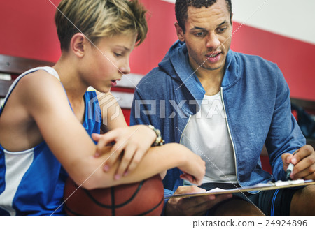 Basketball Player Sport Game Plan Tactics Concept 24924896