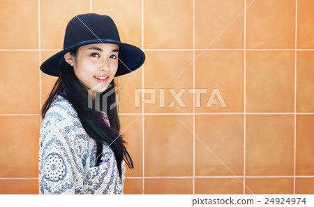 Background Girl Adolescence Calm Casual Leisure Concept Background Girl Adolescence Calm Casual Leisure Concept 24924974