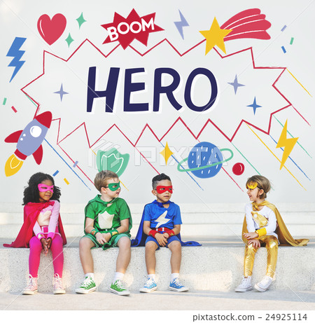 Superhero Kids Imagination Power Helper Concept 24925114