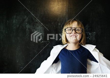 Kid Gown Smiling Childhood Happiness Concept 24925641