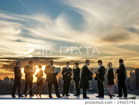 Business People New York Outdoor Meeting Concept Business People New York Outdoor Meeting Concept 24925741