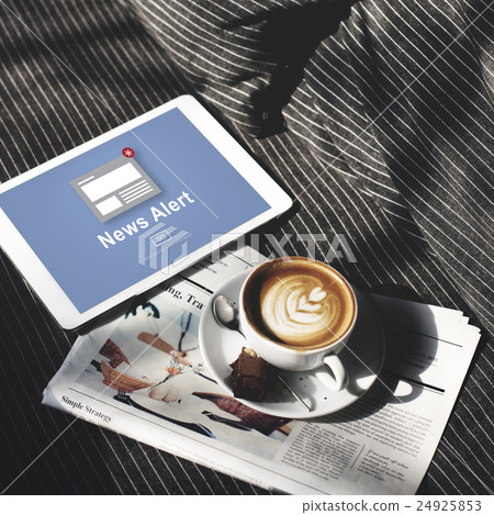 News Alert Announcement Broadcast Article Concept 24925853