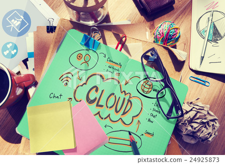 Online Network Connect Global Sharing Media Concept 24925873