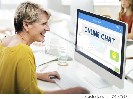 Online Chat Message Connection Talking Concept Online Chat Message Connection Talking Concept 24925923