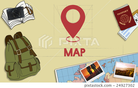 Navigation Location Mapping Destination Technology Graphic Concept 24927302