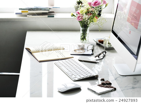 Computer Journal Bouquet Workspace Concept 24927893
