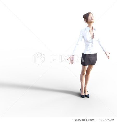 A woman with beautiful legs to pose perming3DCG Illustration material A woman with beautiful legs to pose perming3DCG Illustration material 24928086