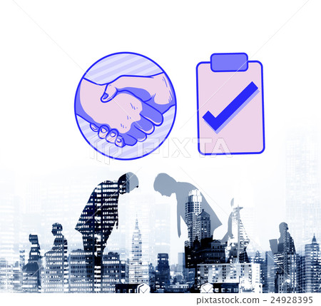 Handshake Agreement Tick Graphics Concept 24928395