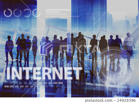 Computer Network Digital Connection Technology Concept 24928396
