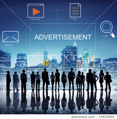 Social Media Advertisement Connection Concept Social Media Advertisement Connection Concept 24928460