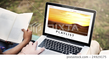 Streaming Multimedia Audio Entertainment Internet Concept 24929175
