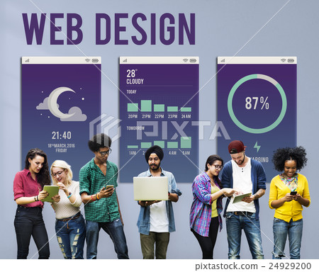 Web Design Mobile Interface Layout Concept 24929200