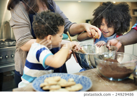 Family Cooking Kitchen Food Togetherness Concept 24929486