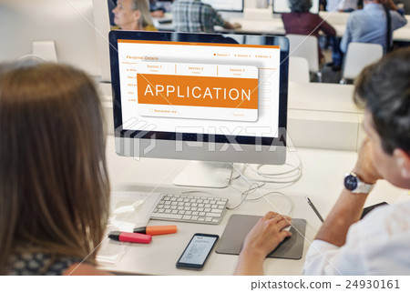 Online Application Registration Form Graphics Concept Online Application Registration Form Graphics Concept 24930161