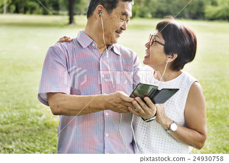 Couple Communication Equipment Digital Device Concept Couple Communication Equipment Digital Device Concept 24930758