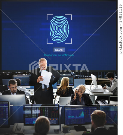 Fingerprint Scan Biometrics Identify Authorization Concept Fingerprint Scan Biometrics Identify Authorization Concept 24931119