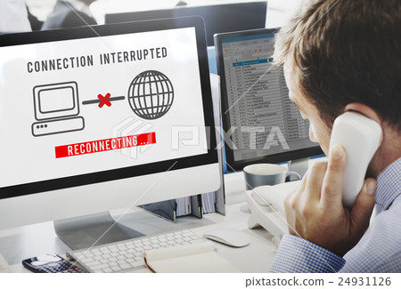 Interrupted Inaccessible Unavailable Disconnected Error Concept 24931126