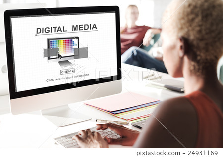 Digital Marketing Media Web Design Ideas Concept Digital Marketing Media Web Design Ideas Concept 24931169