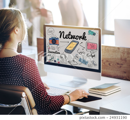Network System Online Internet Web Concept Network System Online Internet Web Concept 24931190