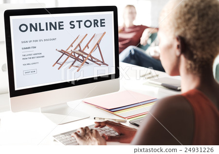 Shopping Online Shopaholics E-Commerce E-Shopping Concept Shopping Online Shopaholics E-Commerce E-Shopping Concept 24931226