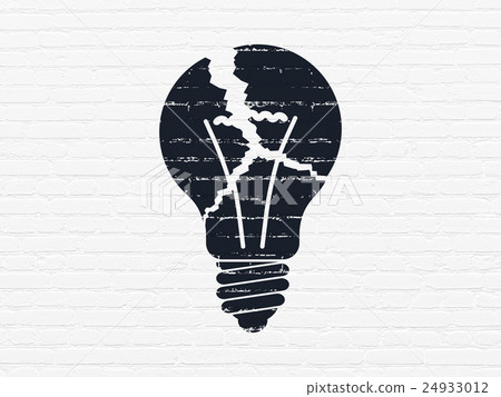 Business concept: Light Bulb on wall background Business concept: Light Bulb on wall background 24933012