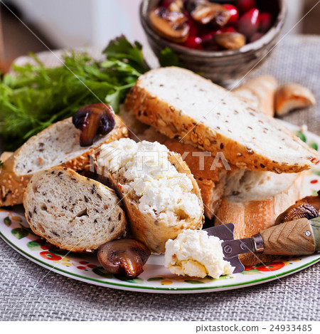 bread with curd cheese bread with curd cheese 24933485