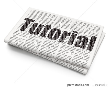 Learning concept: Tutorial on Newspaper background 24934012