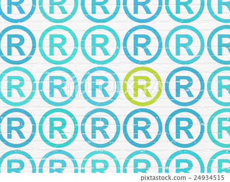 Law concept: registered icon on wall background Law concept: registered icon on wall background 24934515