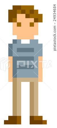 Pixel illustration: Young man 24934684