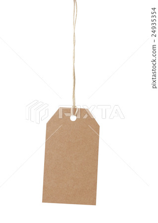 simple tag or label from craft paper isolated simple tag or label from craft paper isolated 24935354