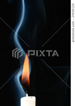 Flame and smoke of candle Flame and smoke of candle 24936120
