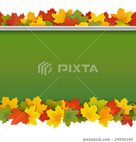 Vector School Blackboard with Maple Leaves Vector School Blackboard with Maple Leaves 24936140