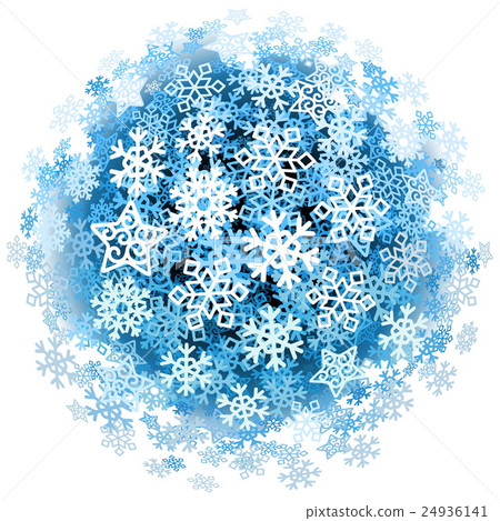 Vector Snowflakes Sphere Vector Snowflakes Sphere 24936141