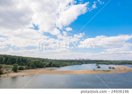 River in Novosibirsk city in summer River in Novosibirsk city in summer 24936196