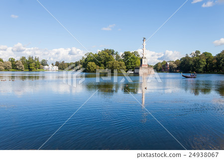 The Chesme Column in Catherine royal park Saint 24938067