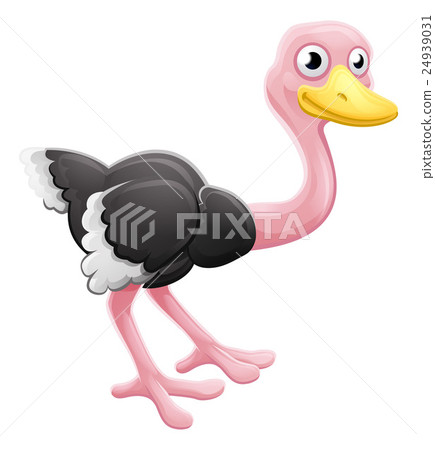 Ostrich Animal Cartoon Character 24939031