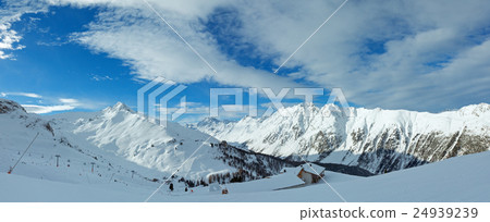 Silvretta Alps winter view (Austria). Panorama. 24939239
