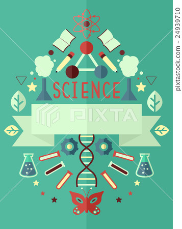 Poster Design Science Flat 24939710