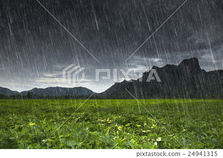 falling rain at Khao Jeen Lae, Thailand 24941315