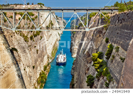 Ship cross The Corinth Canal Ship cross The Corinth Canal 24941949