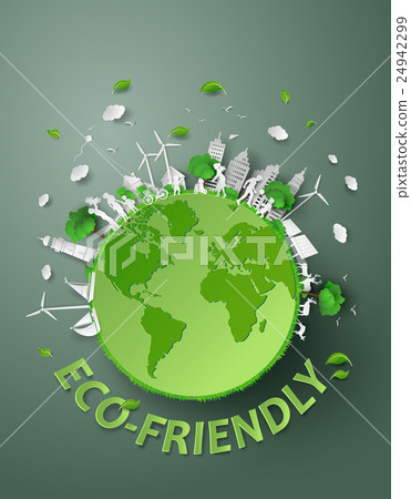 paper cut of eco 24942299