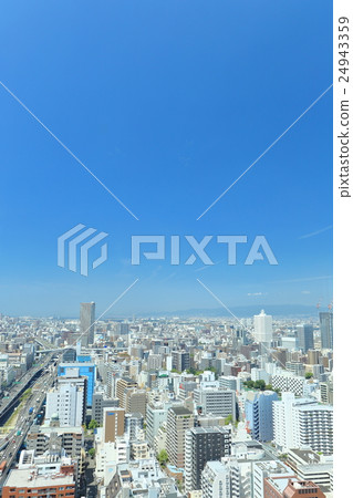 Urban landscape in Osaka [Skyscraper group] 24943359