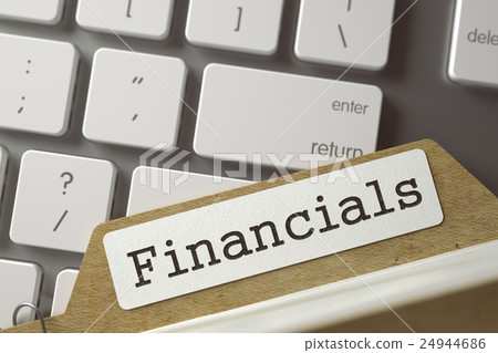 File Card Financials. 3D. 24944686