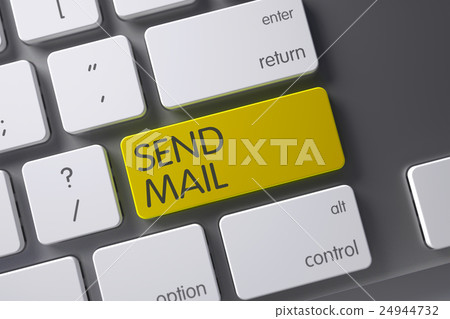Send Mail Button. 3D. Send Mail Button. 3D. 24944732