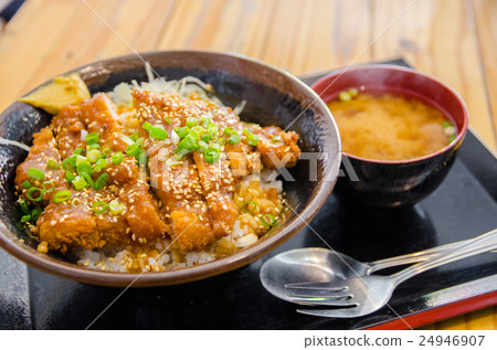 Miso pork cutlet with Miso soup 24946907