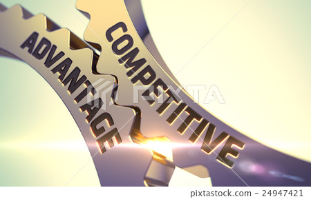 Competitive Advantage Concept. Golden Metallic 24947421