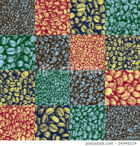 Coffee bean checkers tiled pattern 24948324