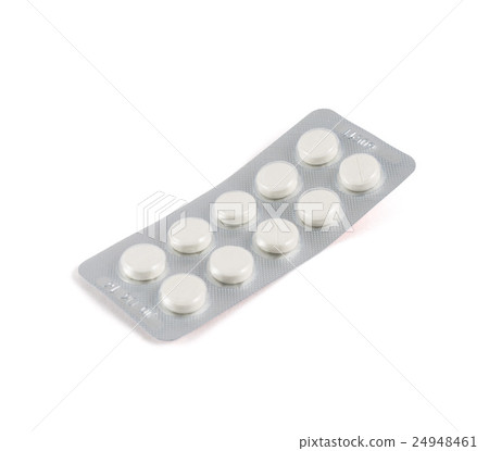Blister bubble pack of pills isolated Blister bubble pack of pills isolated 24948461