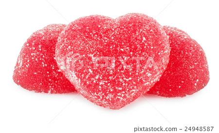 Jujube red jelly candies heart shape Jujube red jelly candies heart shape 24948587